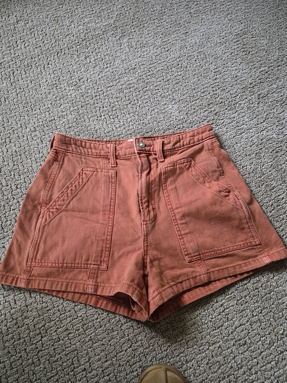 Universal Thread High-Waist Patch Pocket Shorts in Coral